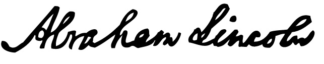 Podpis Abrahama Lincolna. Źródło: Wikimedia Commons, domena publiczna. 